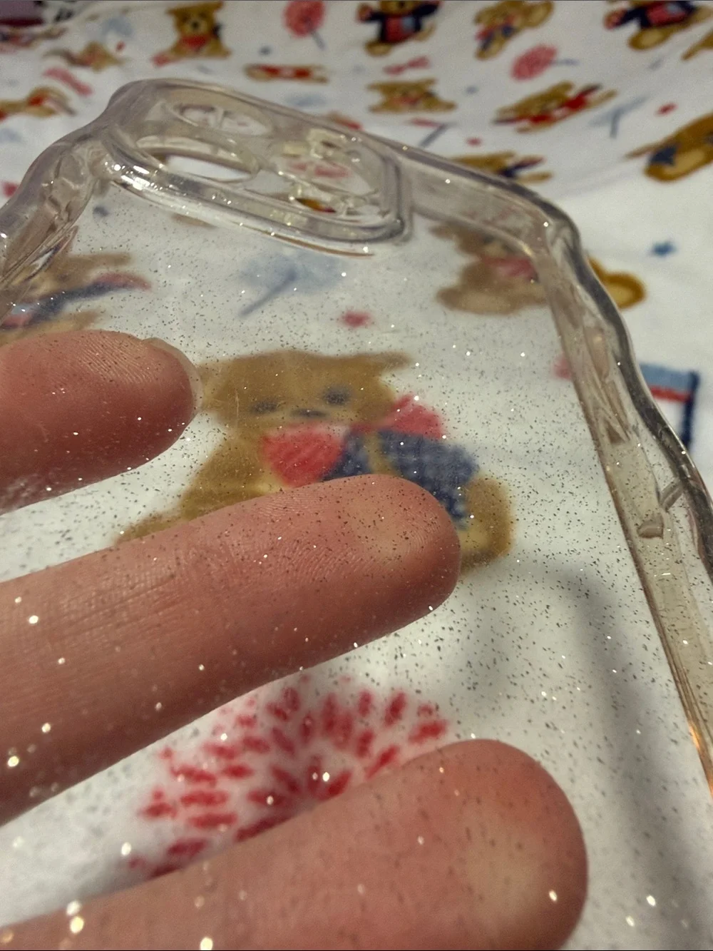 Clear Glitter Smartphone and Transparent pointy phone case for 15 pro max